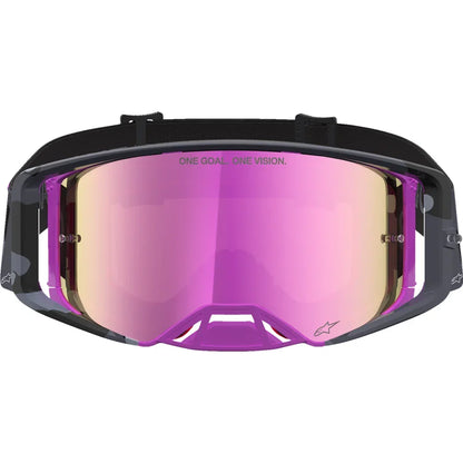 Goggles ALPINESTARS Goggles Supertech Limited Edition Loane Camo Supertech Loane Limited Pink Mirror Camo Purple