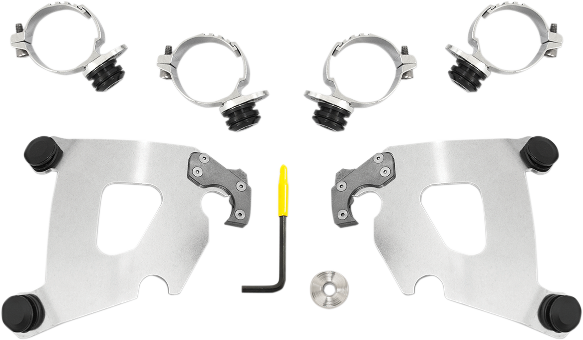 Kit de herrajes Cafe Fairing Trigger-Lock - Kit de montaje Cafe - Pulido - FXDL