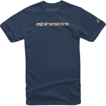 Playera Alpinestar Linear Wordmark - Azul/Arena