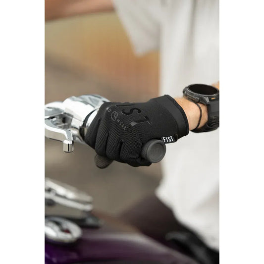 Guantes de carretera de cuero híbrido moto