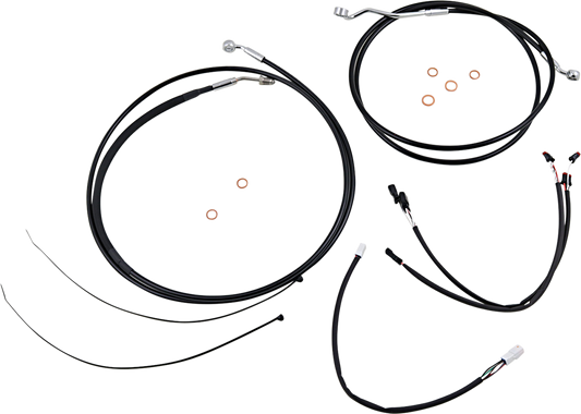 Kit de instalación de manillar XR - Kit de instalación de manillar XR - Perchas Ape de 15"-17" - FLTR '17-'20 - Negro/Cromo