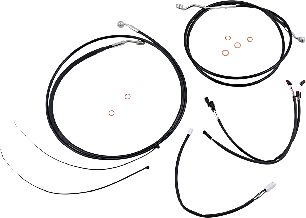 Kit de instalación de manillar XR - Kit de instalación de manillar XR - Perchas Ape de 15"-17" - FLTR '17-'20 - Negro/Cromo