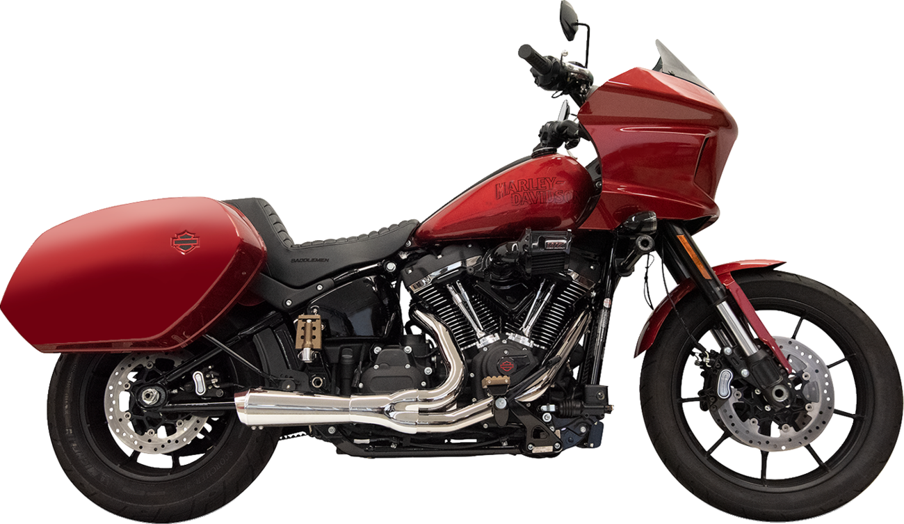Sistema de escape The Ripper 2 en 1 - Sistema de escape Ripper 2 en 1 con silenciador de megáfono - Cromo - 49 estados - M8 Softail