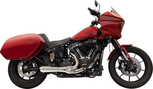 Sistema de escape The Ripper 2 en 1 - Sistema de escape Ripper 2 en 1 con silenciador de megáfono - Cromo - 49 estados - M8 Softail