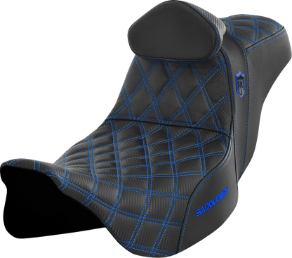 Asiento Pro Series SDC Performance Grip - Asiento Pro Series SDC Performance - con respaldo - Costura azul - FLH/FLT '08-'23