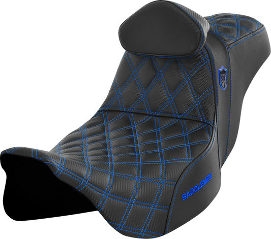 Asiento Pro Series SDC Performance Grip - Asiento Pro Series SDC Performance - con respaldo - Costura azul - FLH/FLT '08-'23