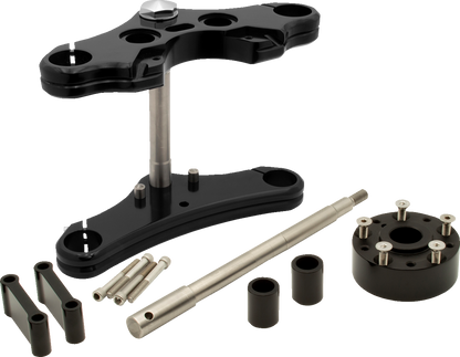 Kit de conversión de árbol triple Wide Glide - Kit de conversión de árbol triple - 39 mm - Negro - Rastrillo de 0° - Elite