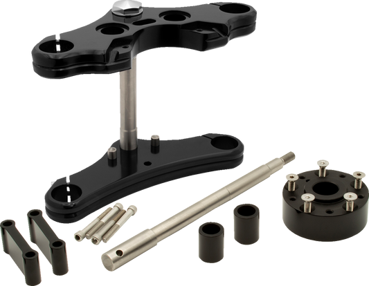 Kit de conversión de árbol triple Wide Glide - Kit de conversión de árbol triple - 39 mm - Negro - Rastrillo de 0° - Elite