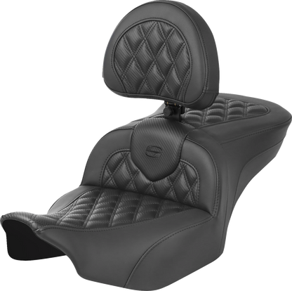 Asiento Roadsofa™ con costura de celosía - Asiento RoadSofa™ - con respaldo - Fibra de carbono - Costura de celosía - FLTR/FLHX '23-'24