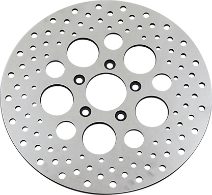 Rotor de freno perforado de acero inoxidable pulido