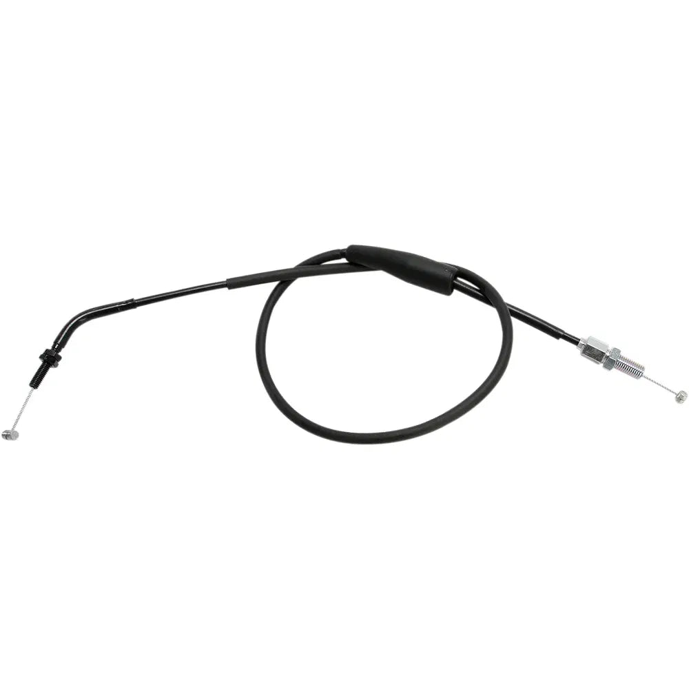 Cable del acelerador de vinilo negro.