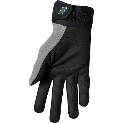 Guantes para jóvenes spectrum gris/negro/menta