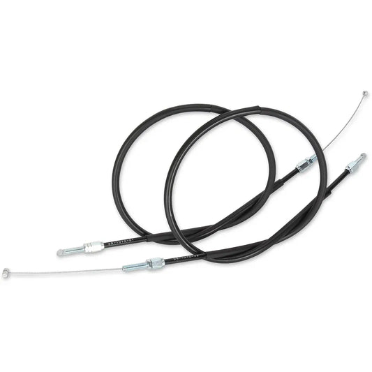 Cable del acelerador de vinilo negro.