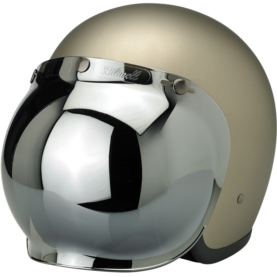 Burbuja de 3 broches para casco Biltwell - espejo cromo