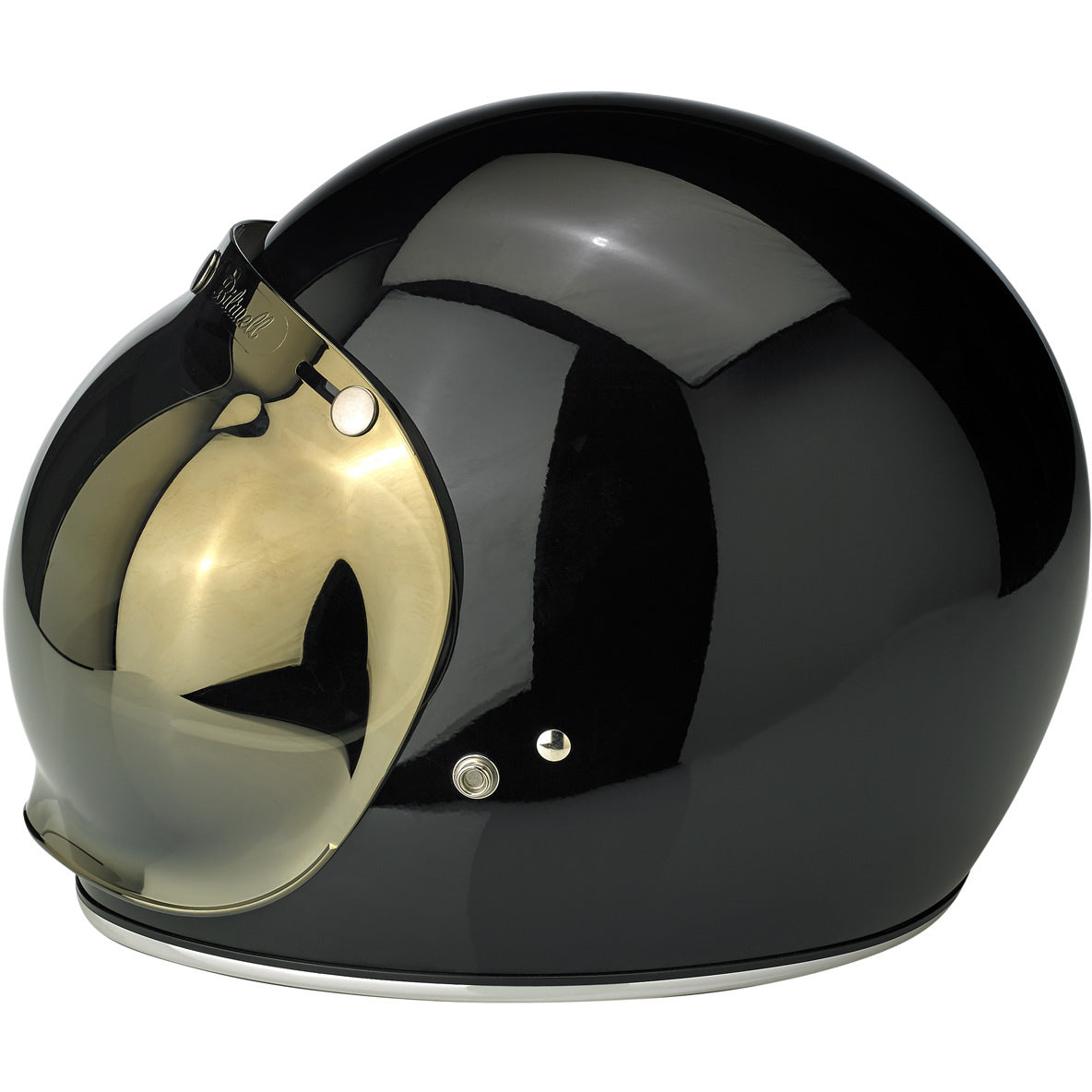 Burbuja de 3 broches para casco Biltwell - espejo dorado