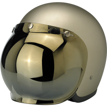 Burbuja de 3 broches para casco Biltwell - espejo dorado