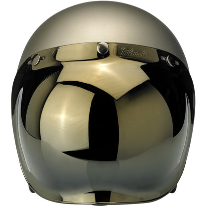 Burbuja de 3 broches para casco Biltwell - espejo dorado