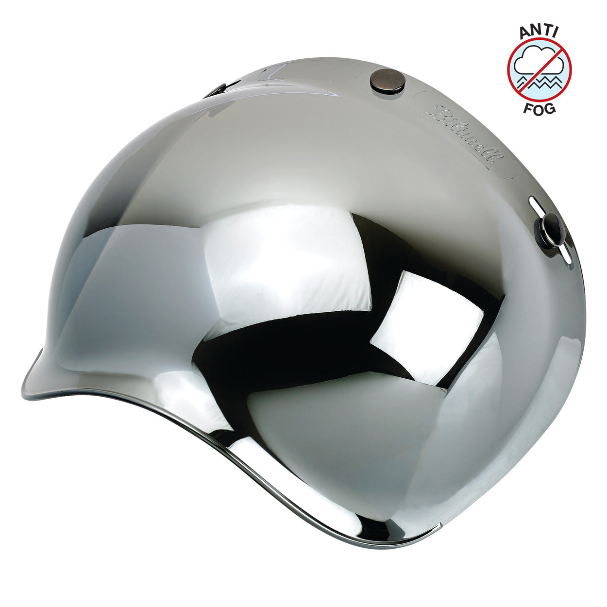 Burbuja de 3 broches para casco Biltwell - espejo cromo