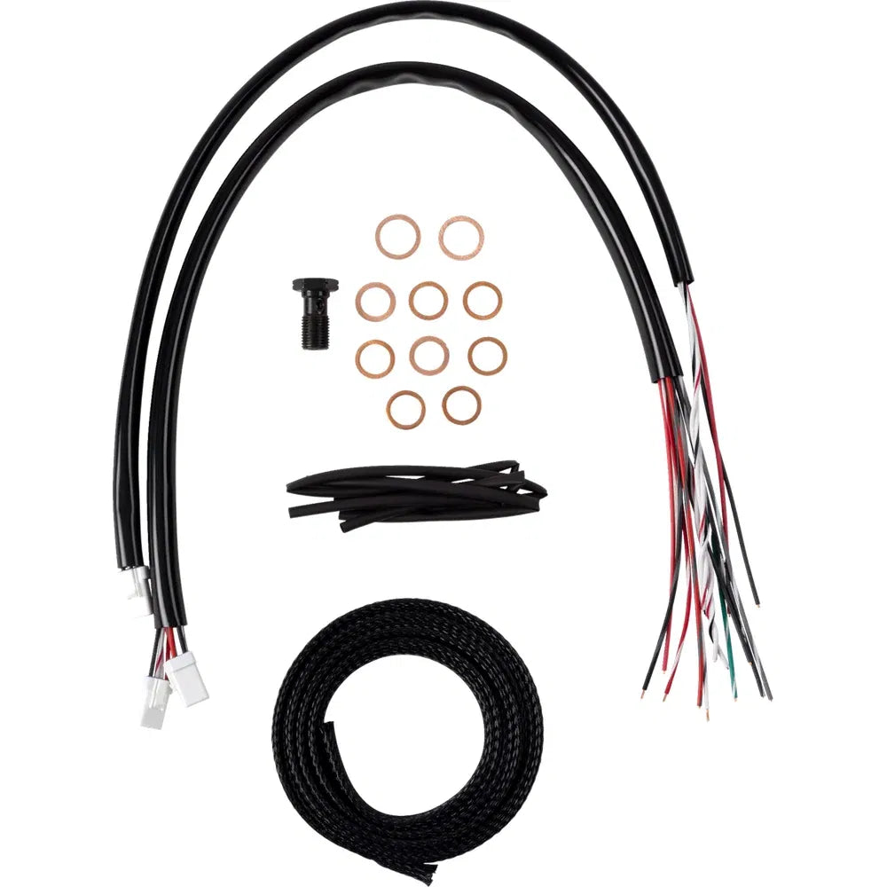 Kit completo de cable de manillar/línea de freno trenzado midnight, estándar