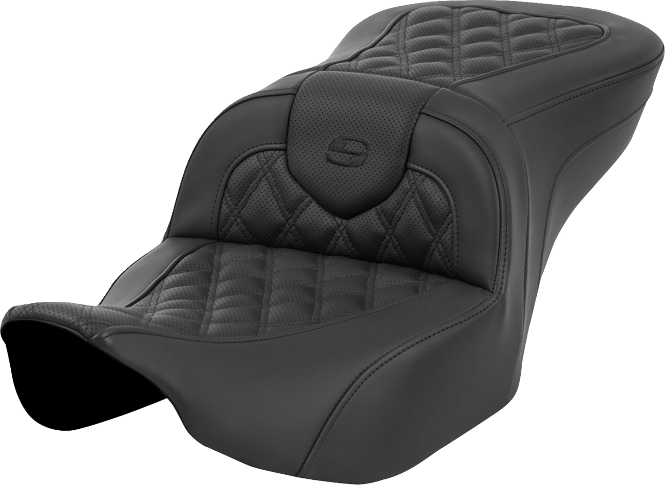 Asiento Roadsofa™ con costura de celosía - Asiento Roadsofa™ - sin respaldo - Costura de celosía - Negro - FL '23-'24
