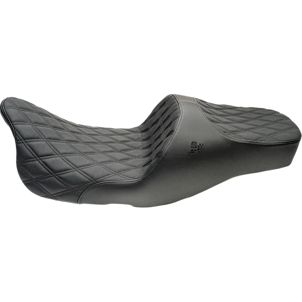 Asiento SLYFOX Chariot Black Double Diamond Stitch Black Logo FLH/FLT '23.5-'26