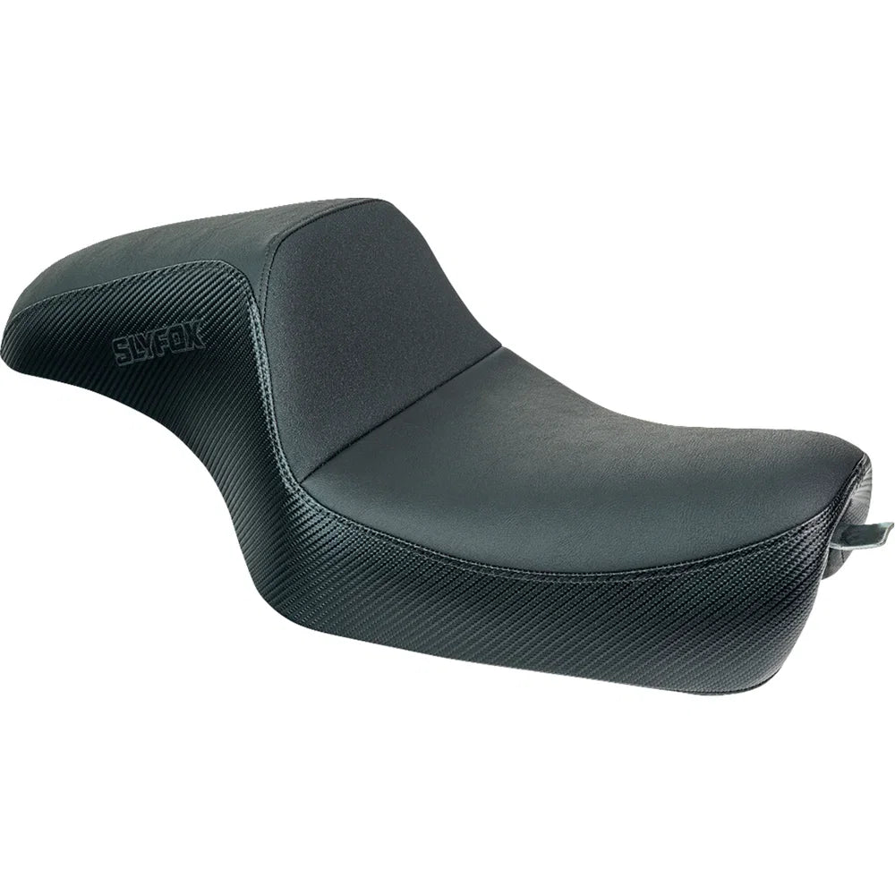 Asiento SLYFOX The Drifter Drifter Black Logo Black Vinyl W/ Slipstop Carbon Fiber XL '04-'22