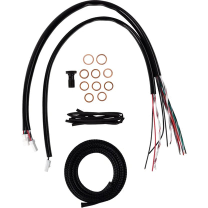 Kit completo de cable de manillar/línea de freno trenzado midnight, estándar