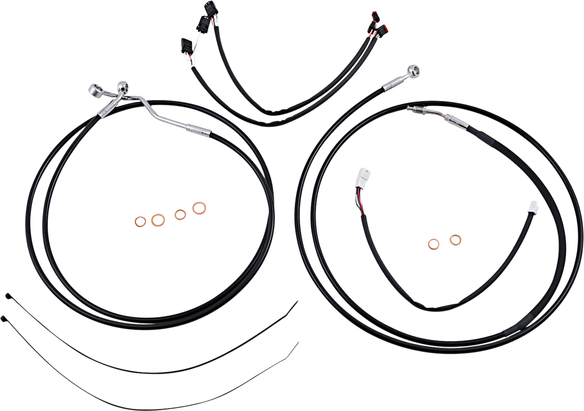 Kit de instalación de manillar XR - Kit de instalación de manillar XR - Perchas Ape de 12"-14" - FLTR '17-'20 - Negro/Cromo