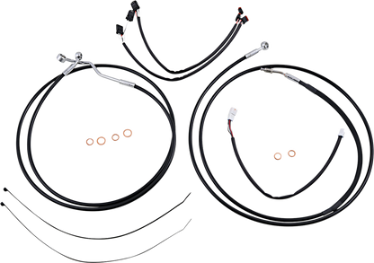Kit de instalación de manillar XR - Kit de instalación de manillar XR - Perchas Ape de 12"-14" - FLTR '17-'20 - Negro/Cromo