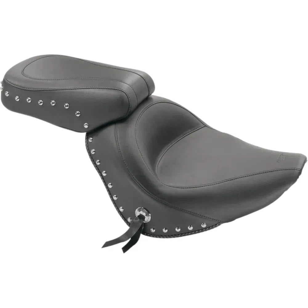Asiento individual de vinilo con tachuelas, sin respaldo