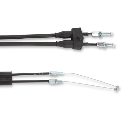 Cable del acelerador de vinilo negro.