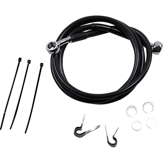 Kit de línea de freno de vinilo negro de longitud extendida