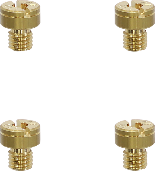 Jets principales con cabezal ranurado estilo Mikuni (prefijo SJ) de A-Bax Precision - Jets principales con cabezal ranurado estilo Mikuni (prefijo SJ) de precisión A-Bax - #105 - Paquete de 4