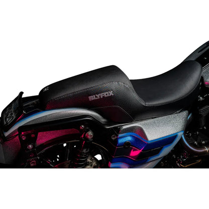 Asiento SLYFOX The Drifter Drifter Gray Logo Smooth Vinyl Carbon Fiber FL '97-'07
