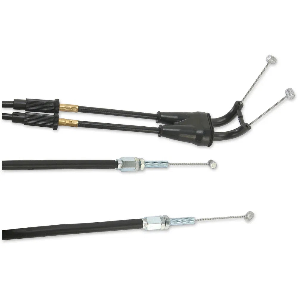 Cable del acelerador de vinilo negro.