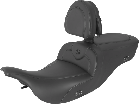 Asiento RoadSofa™ con calefacción - Asiento RoadSofa™ con calefacción - Con respaldo - Negro con costuras negras