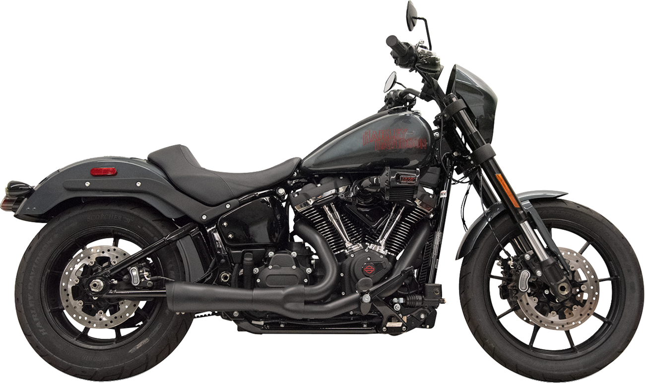 Sistema de escape 2 en 1 The Ripper - Sistema de escape 2 en 1 Ripper con silenciador Megáfono - Corto - Negro - M8 Softail
