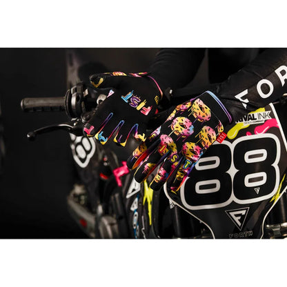 Guantes con tiras caroline buchanan red label sprinkle fades