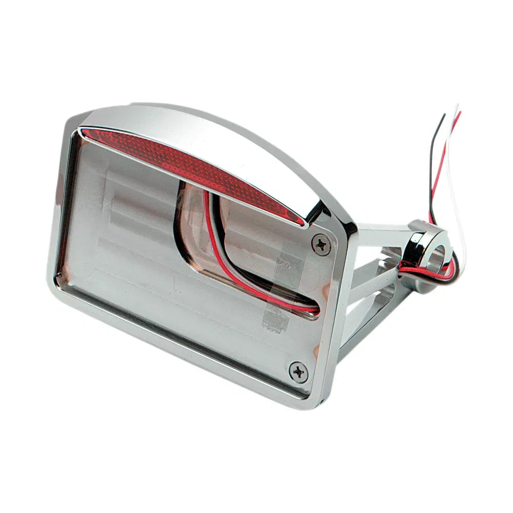 Luz trasera led de media luna de montaje lateral y soporte para placa de matrícula