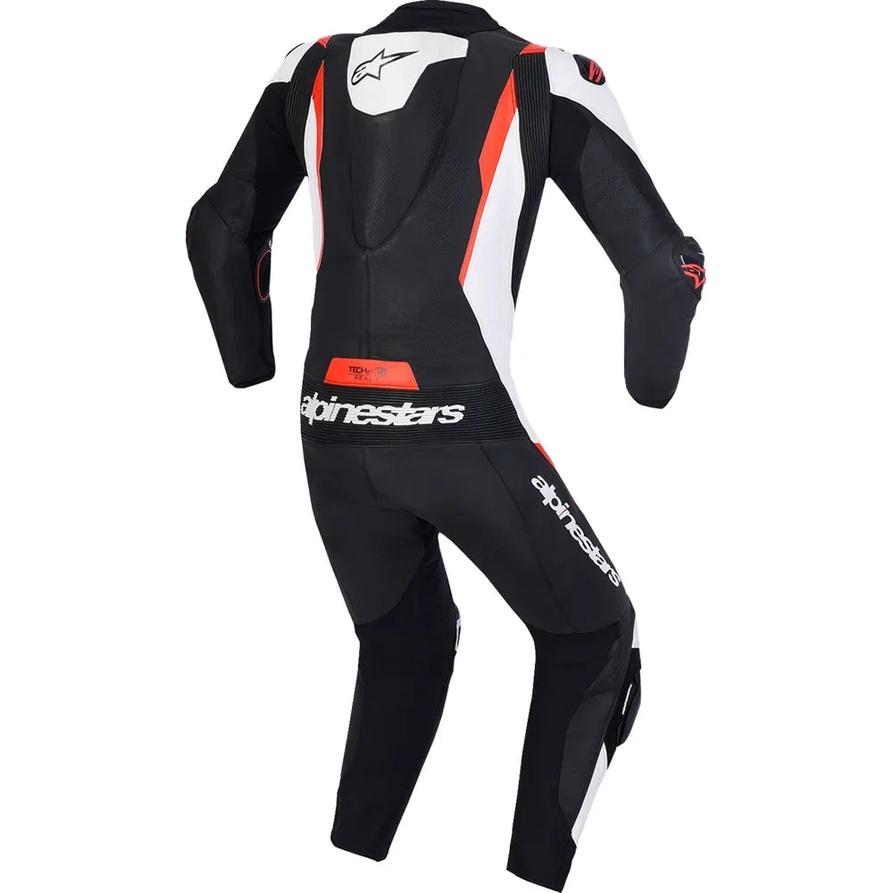 Traje de Piel Alpinestars Missile v3 1-Piece Black/White/Red Fluo