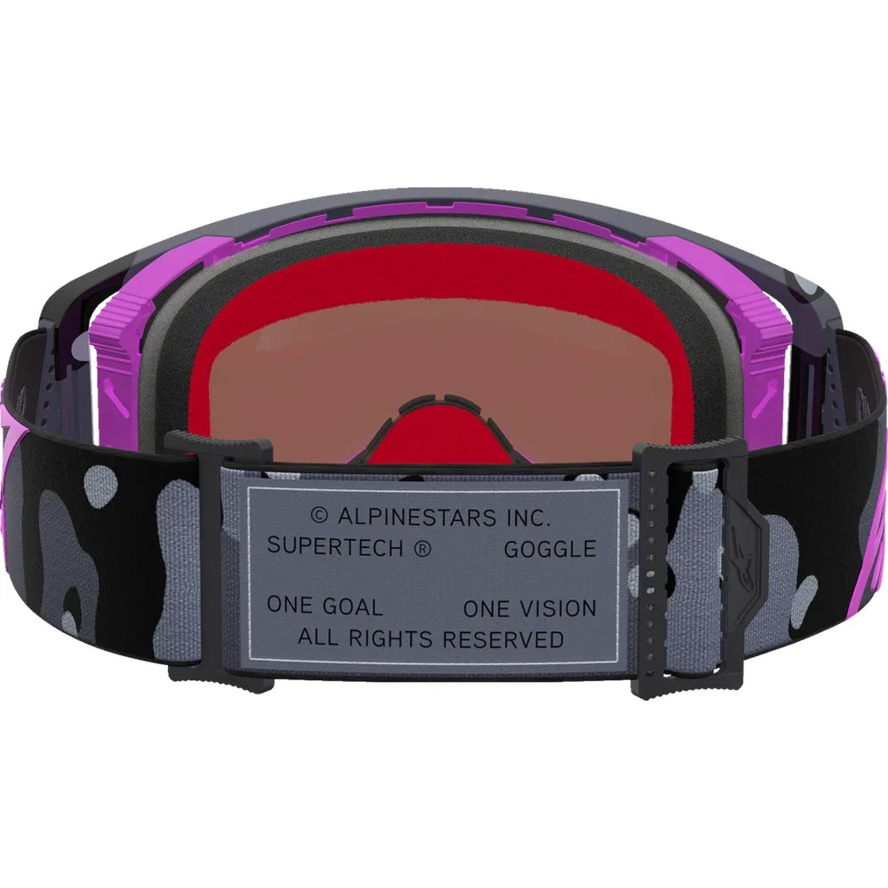 Goggles ALPINESTARS Goggles Supertech Limited Edition Loane Camo Supertech Loane Limited Pink Mirror Camo Purple