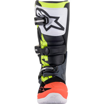 Botas Alpinestars Youth Tech 7S - Gris Oscuro/Rojo/Amarillo Fluorescente