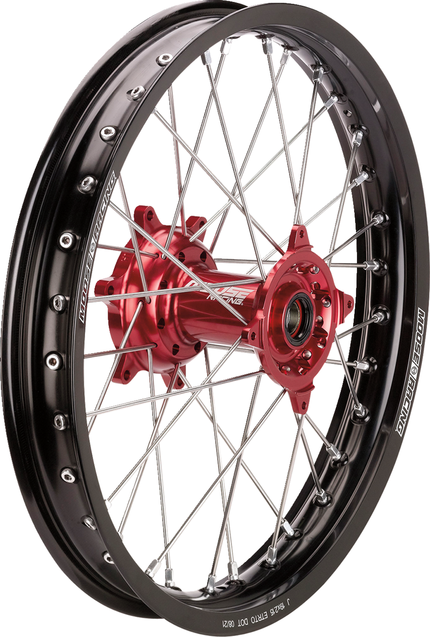 Rueda completa SX-1 - Conjunto de ruedas - SX-1 - Completa - Trasera - Rueda negra/Buje rojo - 19x2,15 - Honda 250/450