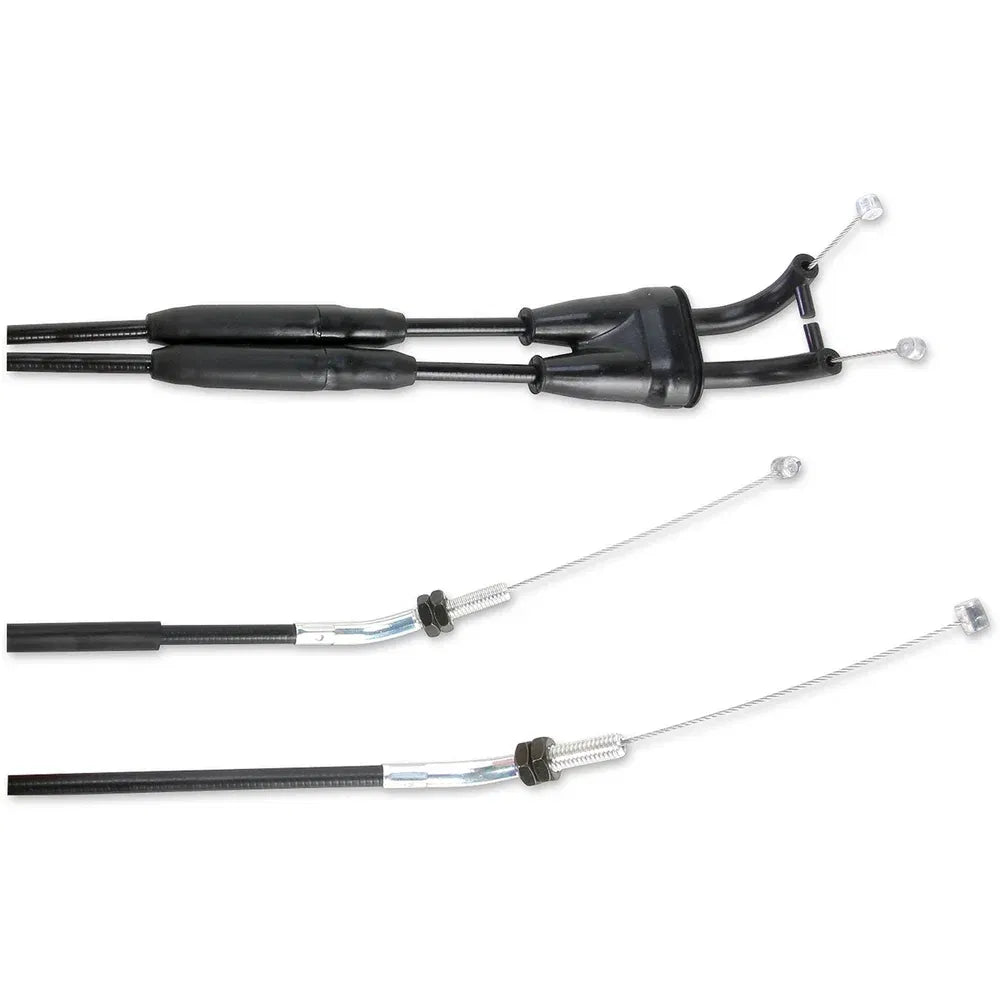 Cable del acelerador de vinilo negro.
