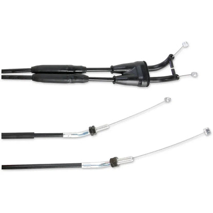 Cable del acelerador de vinilo negro.