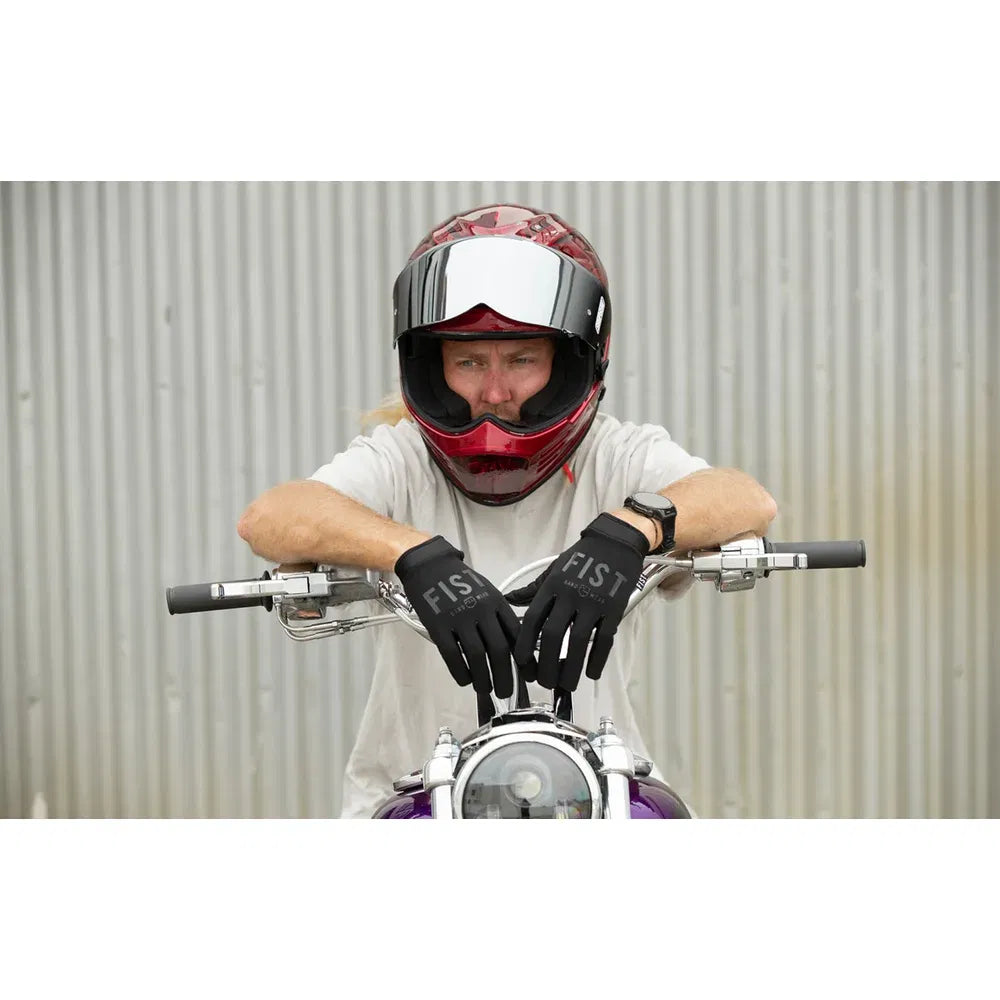 Guantes de carretera de cuero híbrido moto