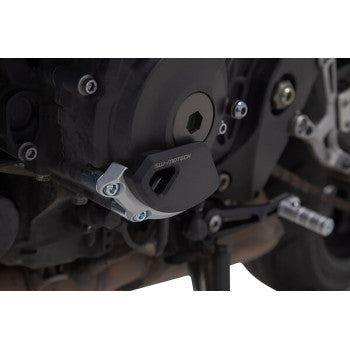 Engine Case Protector - Black/Silver - Yamaha - MT-