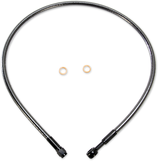 Kit de línea de freno delantero específico para ABS Designer Series de longitud alternativa - Línea de freno - 10 mm - Recta - 30" - Black Pearl