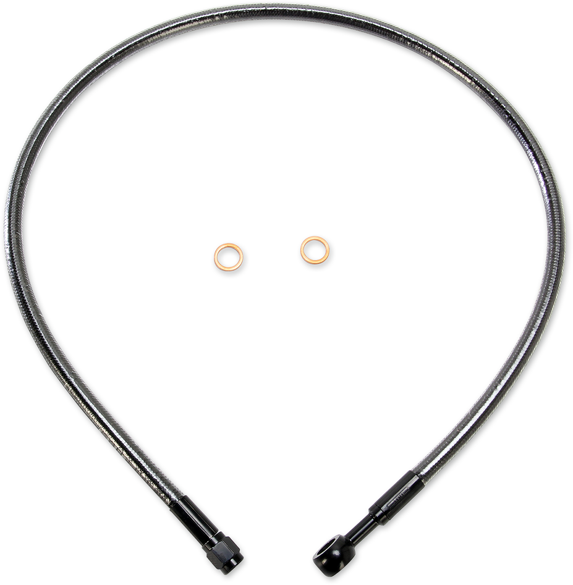 Kit de línea de freno delantero específico para ABS Designer Series de longitud alternativa - Línea de freno - 10 mm - Recta - 30" - Black Pearl