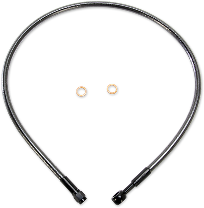 Kit de línea de freno delantero específico para ABS Designer Series de longitud alternativa - Línea de freno - 10 mm - Recta - 30" - Black Pearl